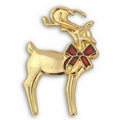 Gold Reindeer Pin